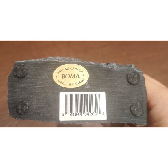 Inuit Folk Art Inukshuk 5" Black Statue Recycled Material Made In Canada Boma - Picture 8 of 11